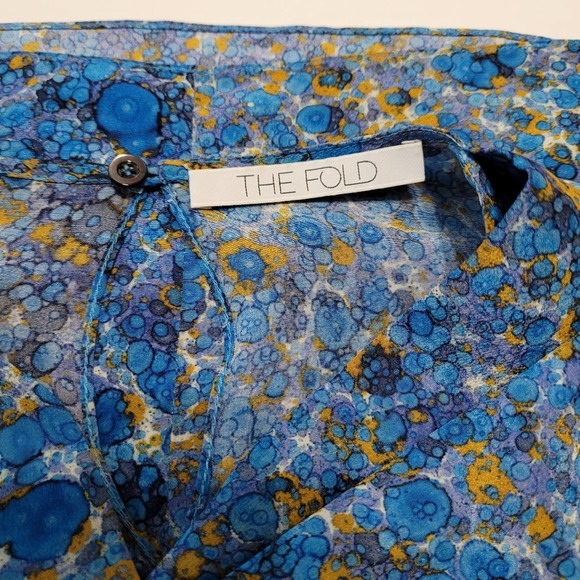 The Fold London Silk Cottage Floral Front Twist Long Sleeve Blouse Women 2 - Picture 5 of 8